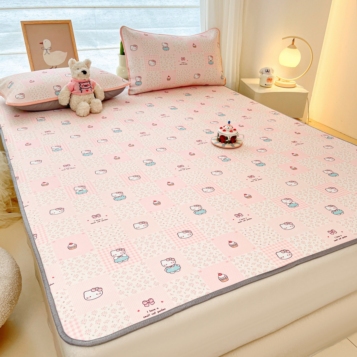 91家纺网 家纺一手货源 找家纺 川悦生活 2026新款凉感冰丝席大床小阪冰丝凉席 席奶油糕糕喵