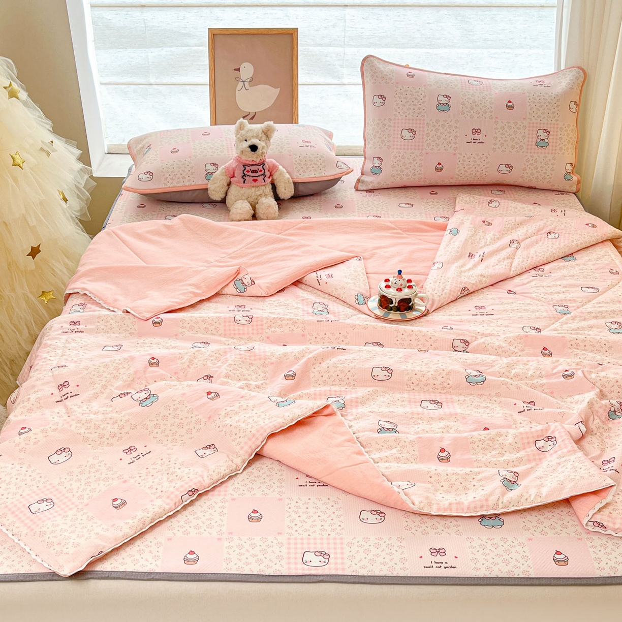 91家纺网 家纺一手货源 找家纺 川悦生活 2026新款凉感冰丝席大床小阪冰丝凉席 席奶油糕糕喵