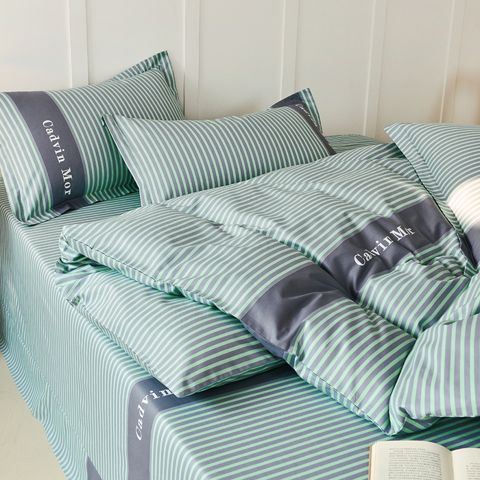 91家纺网 家纺一手货源 找家纺 登登 2024新款直播爆款清新风纯棉全棉三四件套 克罗伊