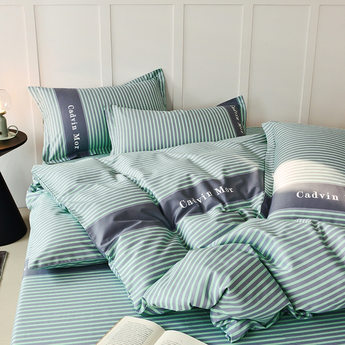 91家纺网 家纺一手货源 找家纺 登登 2024新款直播爆款清新风纯棉全棉三四件套 克罗伊