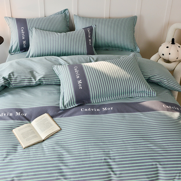 91家纺网 家纺一手货源 找家纺 登登 2024新款直播爆款清新风纯棉全棉三四件套 克罗伊