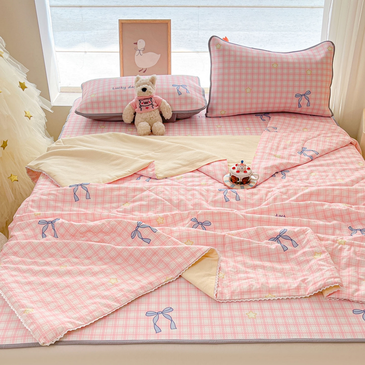 91家纺网 家纺一手货源 找家纺 川悦生活 2026新款凉感冰丝席大床小阪冰丝凉席 席奶油可盐