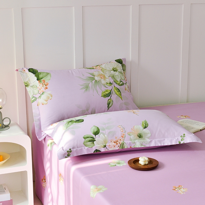 91家纺网 家纺一手货源 找家纺 登登 2024新款直播爆款清新风纯棉全棉三四件套 丽芙