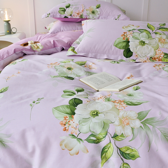 91家纺网 家纺一手货源 找家纺 登登 2024新款直播爆款清新风纯棉全棉三四件套 丽芙