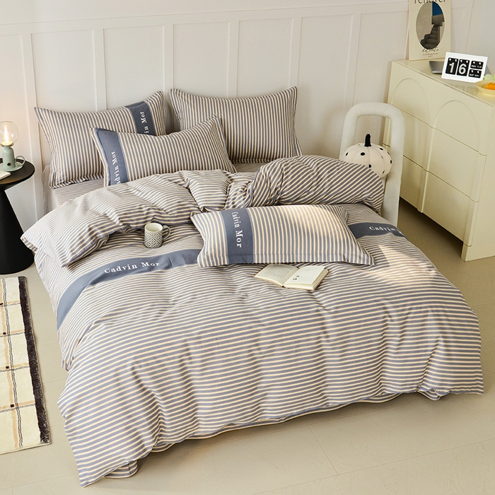 91家纺网 家纺一手货源 找家纺 登登 2024新款直播爆款清新风纯棉全棉三四件套 慢生活