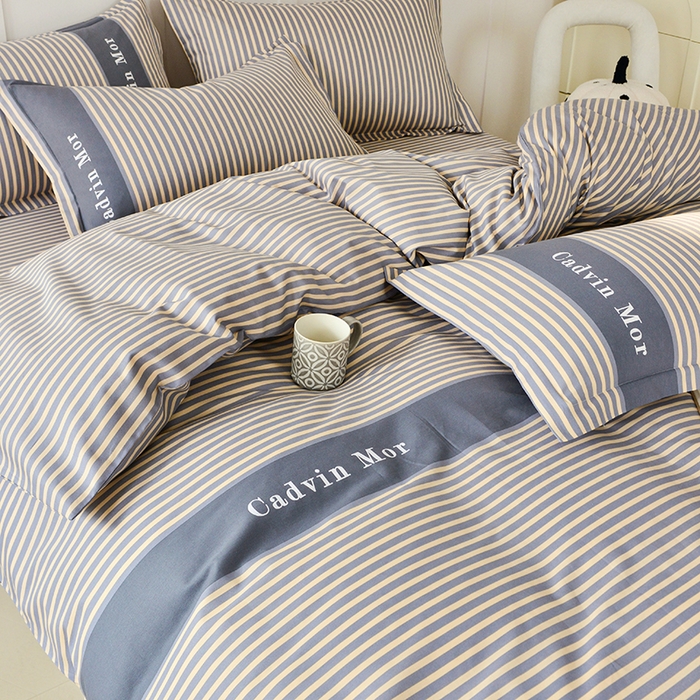 91家纺网 家纺一手货源 找家纺 登登 2024新款直播爆款清新风纯棉全棉三四件套 慢生活