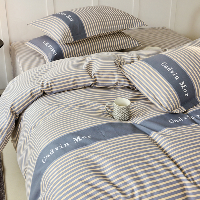 91家纺网 家纺一手货源 找家纺 登登 2024新款直播爆款清新风纯棉全棉三四件套 慢生活