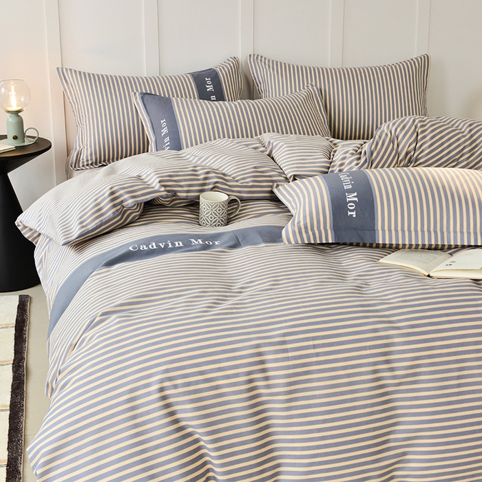 91家纺网 家纺一手货源 找家纺 登登 2024新款直播爆款清新风纯棉全棉三四件套 慢生活