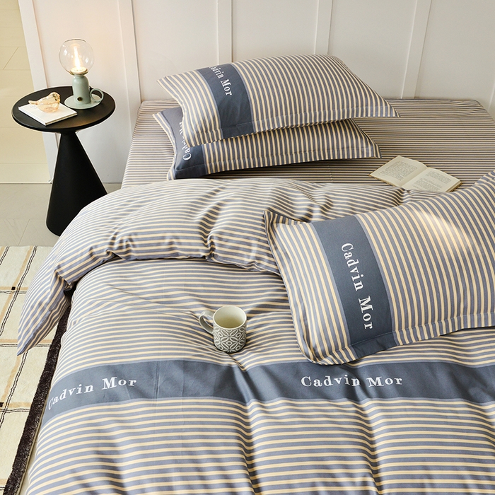 91家纺网 家纺一手货源 找家纺 登登 2024新款直播爆款清新风纯棉全棉三四件套 慢生活