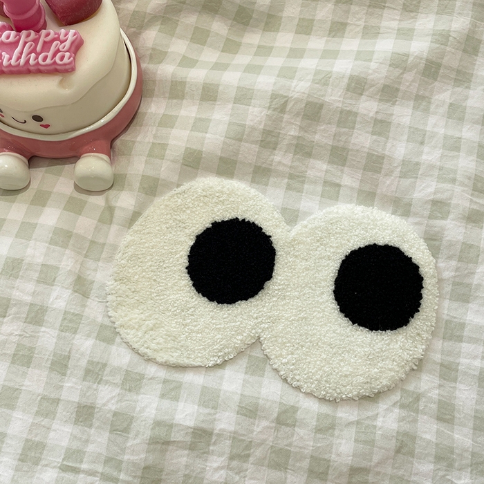 91家纺网 家纺一手货源 找家纺 桃心家居 2026春夏新款A类ins云柔水洗棉升级毛巾绣大眼睛大豆单夏被夏被四件套 水洗棉-大眼睛夏被绿格粉粉