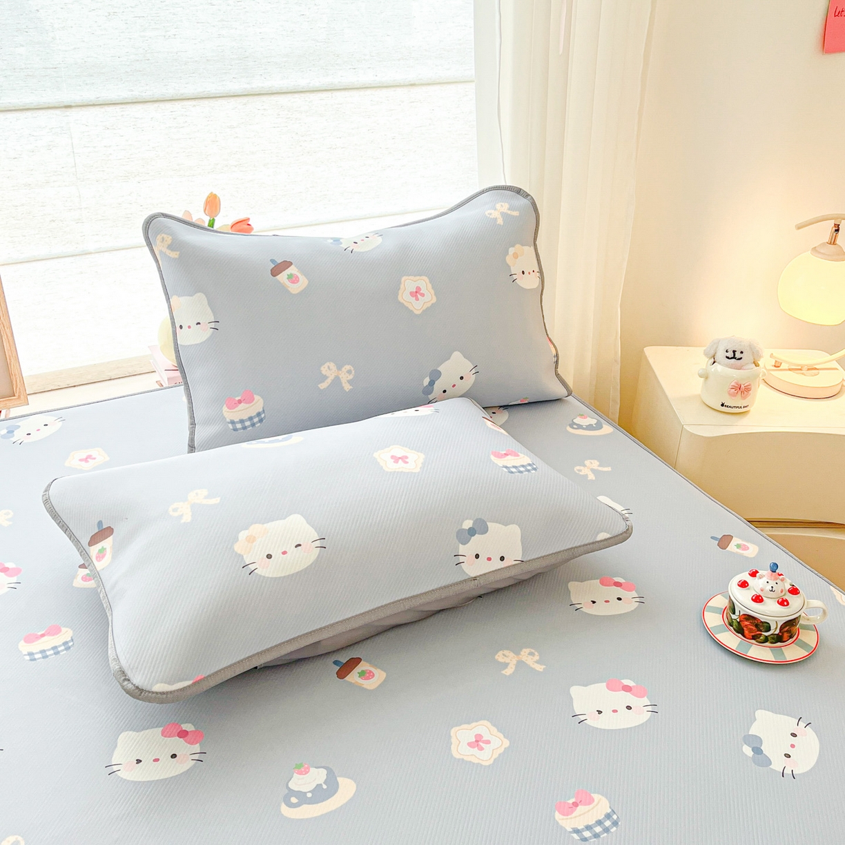 91家纺网 家纺一手货源 找家纺 川悦生活 2026新款凉感冰丝席大床小阪冰丝凉席 席汽水小咪