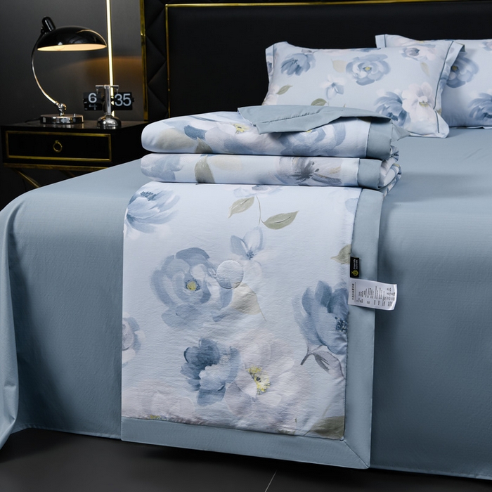 91家纺网 家纺一手货源 找家纺 （总）千嘻汇 2026新款水洗天丝真丝夏被四件套夏凉被空调被