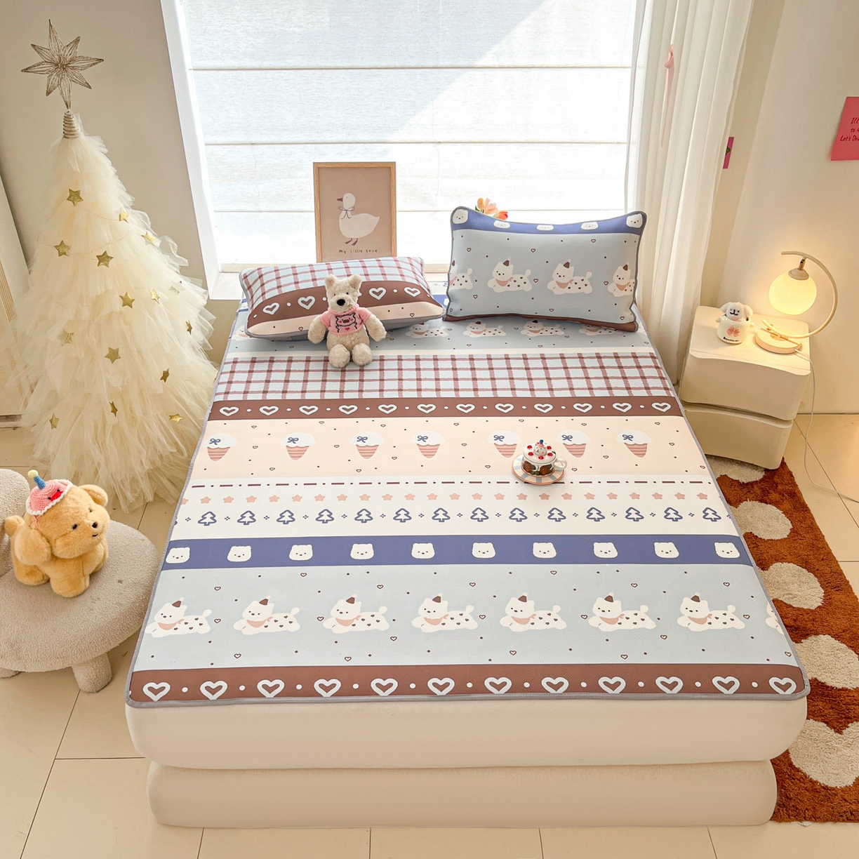 91家纺网 家纺一手货源 找家纺 川悦生活 2026新款凉感冰丝席大床小阪冰丝凉席 席巧克力乐园