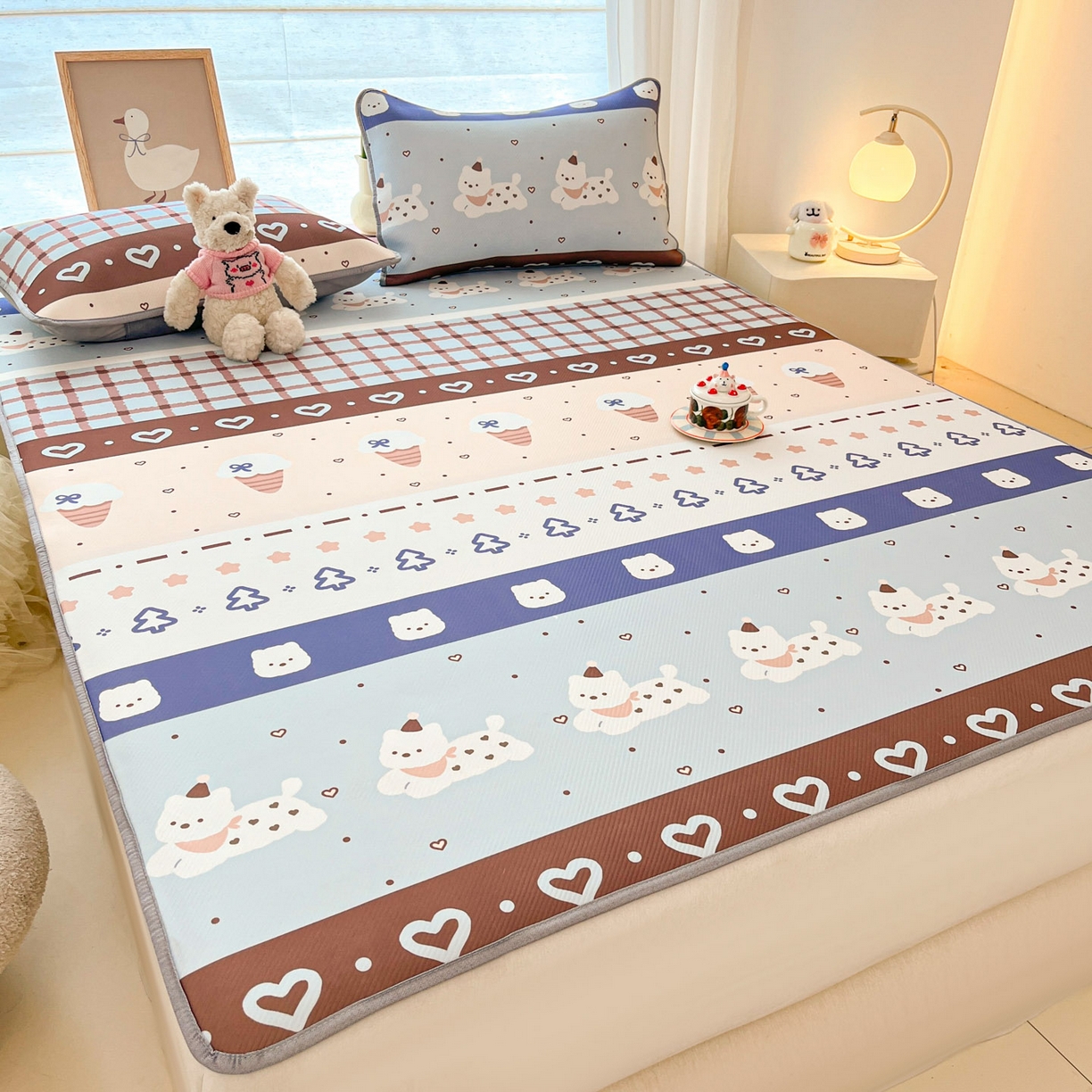 91家纺网 家纺一手货源 找家纺 川悦生活 2026新款凉感冰丝席大床小阪冰丝凉席 席巧克力乐园