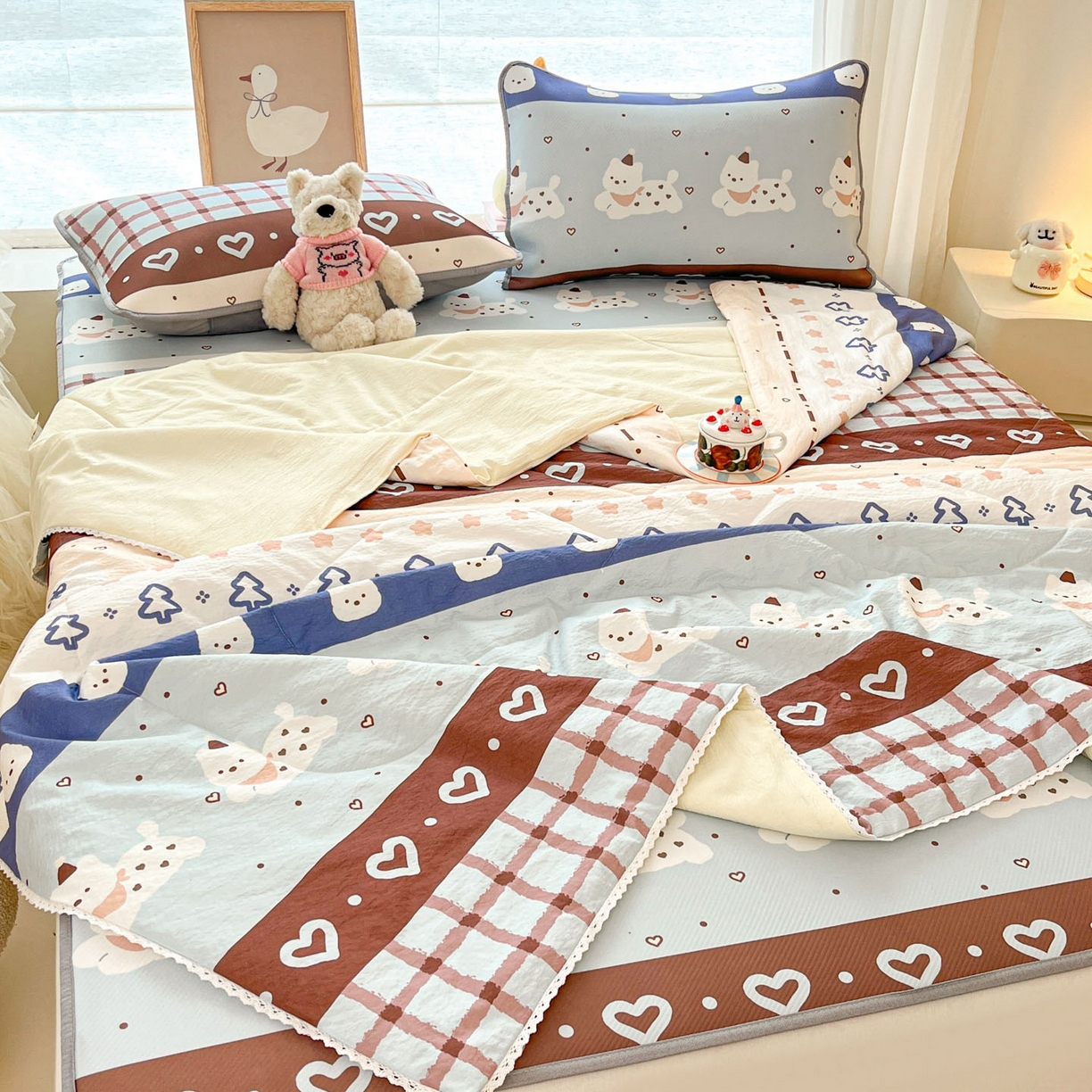 91家纺网 家纺一手货源 找家纺 川悦生活 2026新款凉感冰丝席大床小阪冰丝凉席 席巧克力乐园