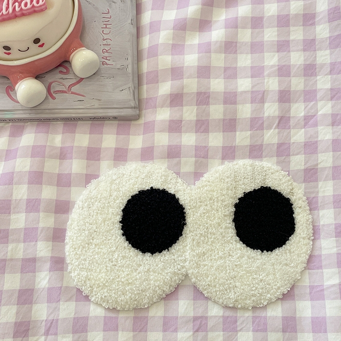 91家纺网 家纺一手货源 找家纺 桃心家居 2026春夏新款A类ins云柔水洗棉升级毛巾绣大眼睛大豆单夏被夏被四件套 水洗棉-大眼睛夏被紫小格奶黄