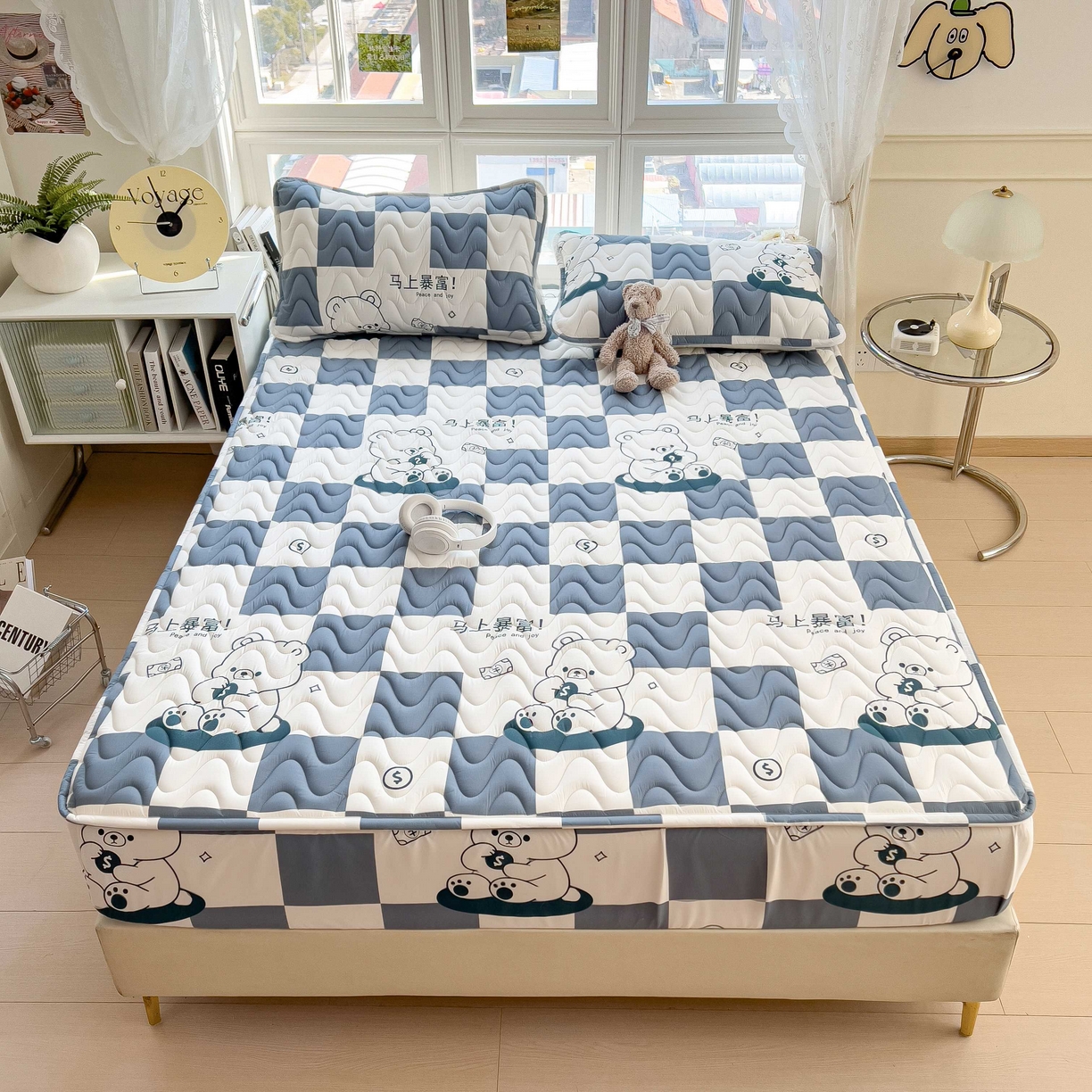 91家纺网 家纺一手货源 找家纺 （总）希廷顿 2026新款印花夹棉防水床笠单床笠床笠单件