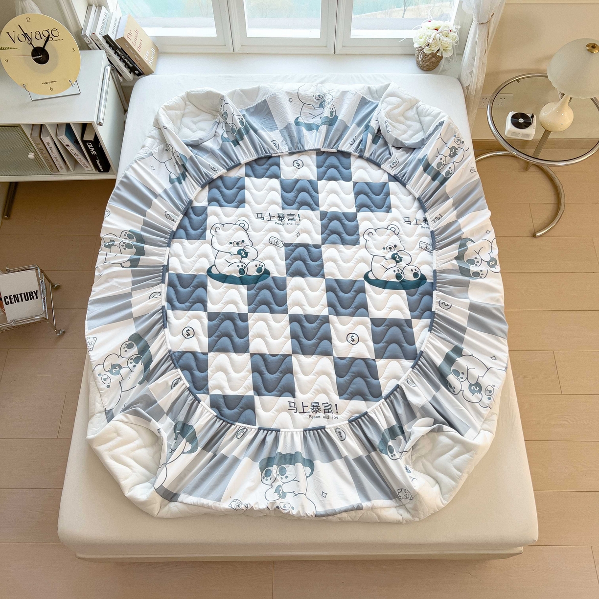 91家纺网 家纺一手货源 找家纺 希廷顿 2026新款印花夹棉防水床笠单床笠床笠单件 马上暴富