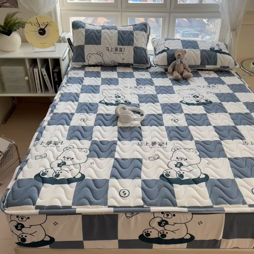 91家纺网 家纺一手货源 找家纺 希廷顿 2026新款印花夹棉防水床笠单床笠床笠单件 马上暴富