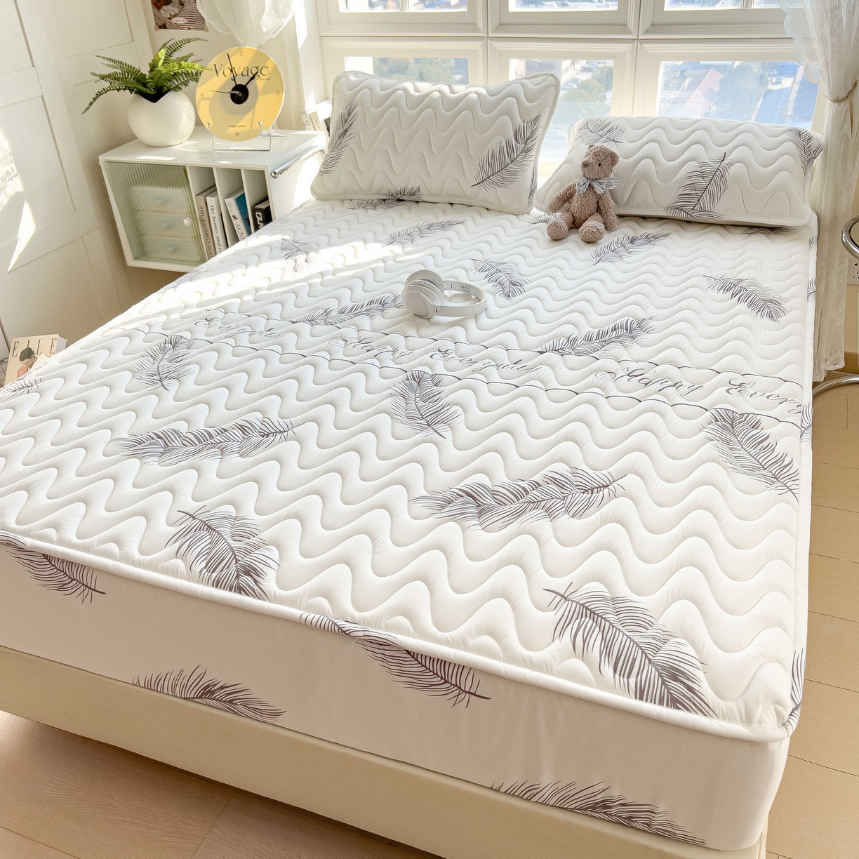 91家纺网 家纺一手货源 找家纺 希廷顿 2026新款印花夹棉防水床笠单床笠床笠单件 梦幻森林