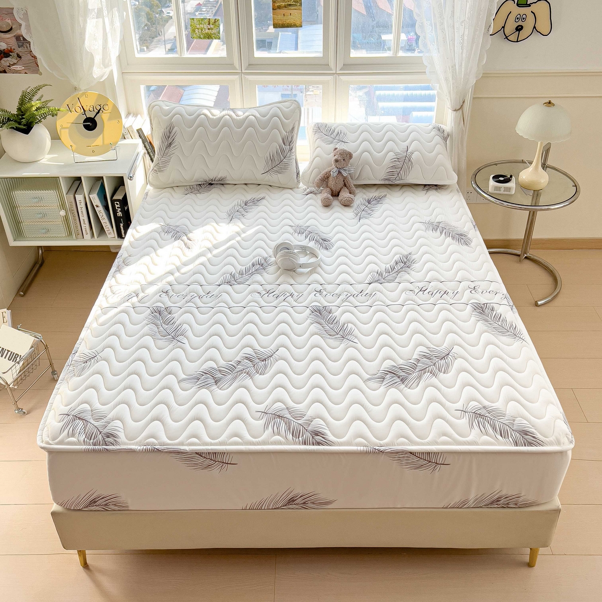 91家纺网 家纺一手货源 找家纺 希廷顿 2026新款印花夹棉防水床笠单床笠床笠单件 梦幻森林