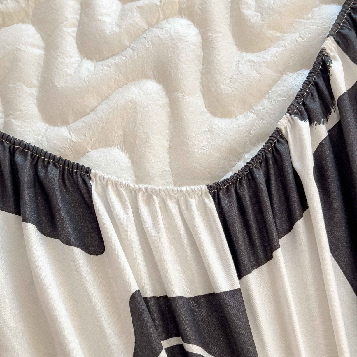 91家纺网 家纺一手货源 找家纺 希廷顿 2026新款印花夹棉防水床笠单床笠床笠单件 小煤球