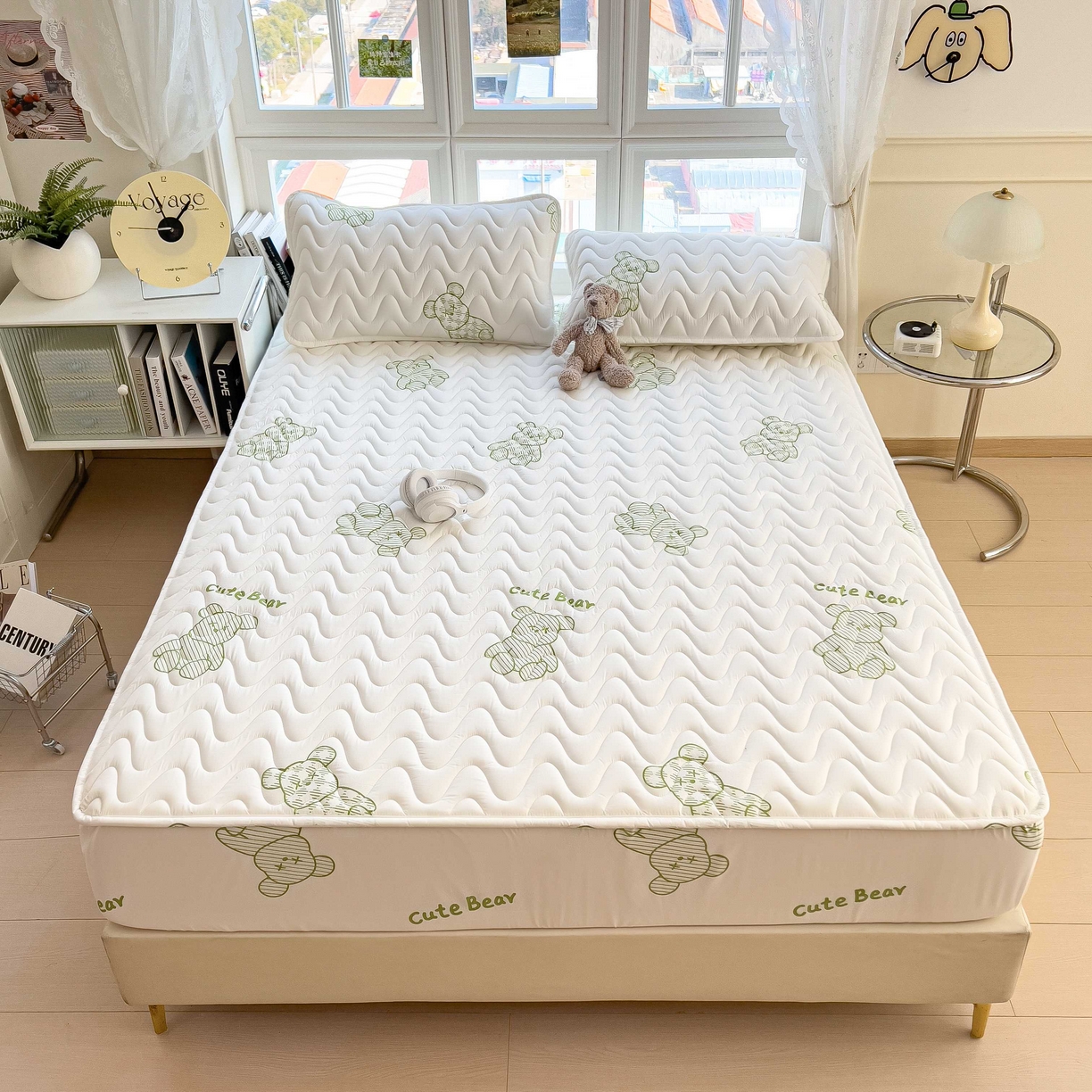 91家纺网 家纺一手货源 找家纺 希廷顿 2026新款印花夹棉防水床笠单床笠床笠单件 熊本熊