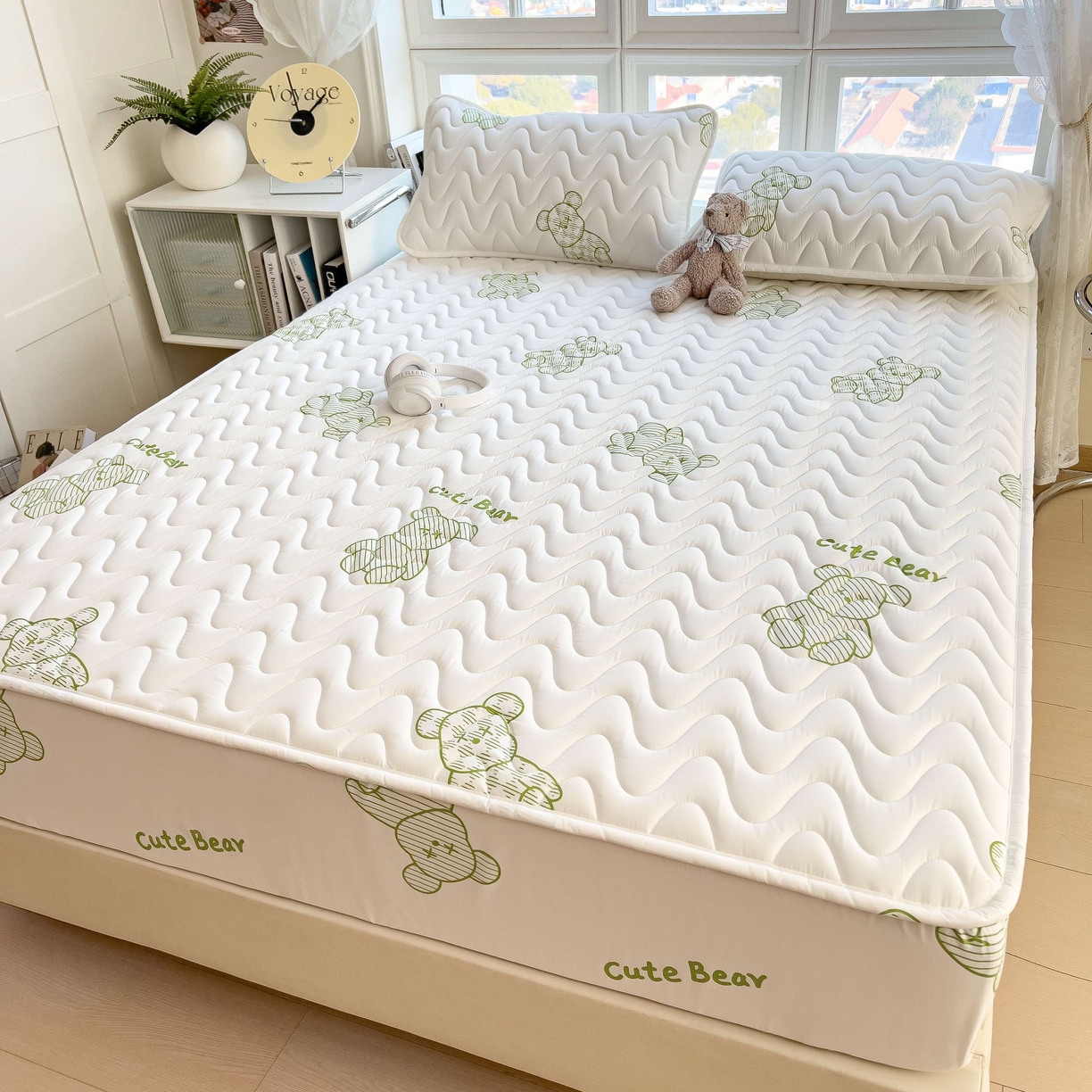 91家纺网 家纺一手货源 找家纺 希廷顿 2026新款印花夹棉防水床笠单床笠床笠单件 熊本熊