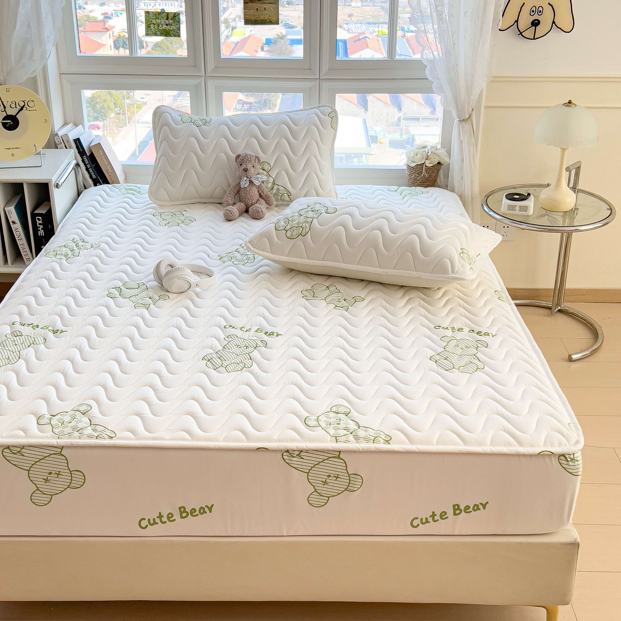 91家纺网 家纺一手货源 找家纺 希廷顿 2026新款印花夹棉防水床笠单床笠床笠单件 熊本熊