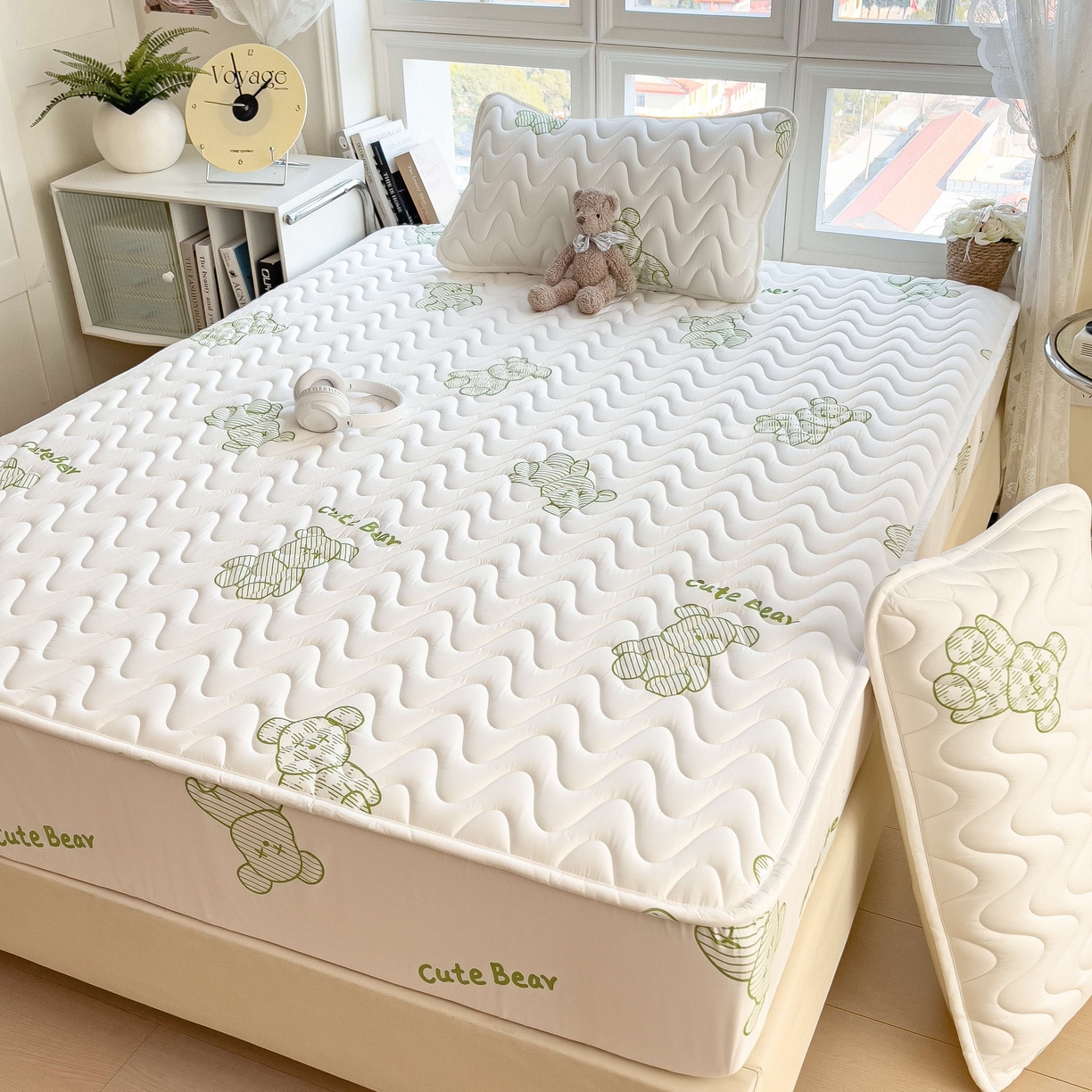 91家纺网 家纺一手货源 找家纺 希廷顿 2026新款印花夹棉防水床笠单床笠床笠单件 熊本熊