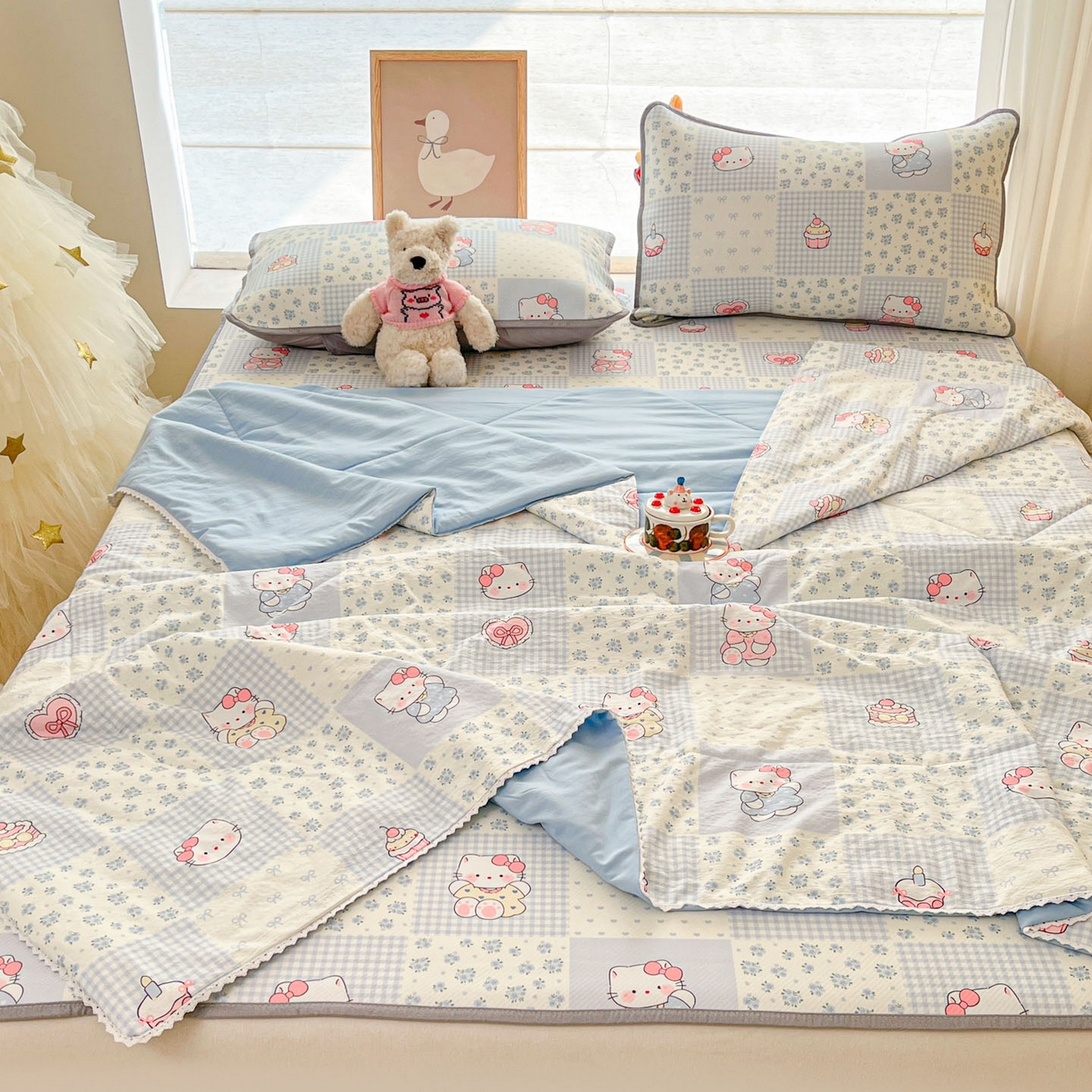 91家纺网 家纺一手货源 找家纺 川悦生活 2026新款凉感冰丝席大床小阪冰丝凉席 席小猫庄园