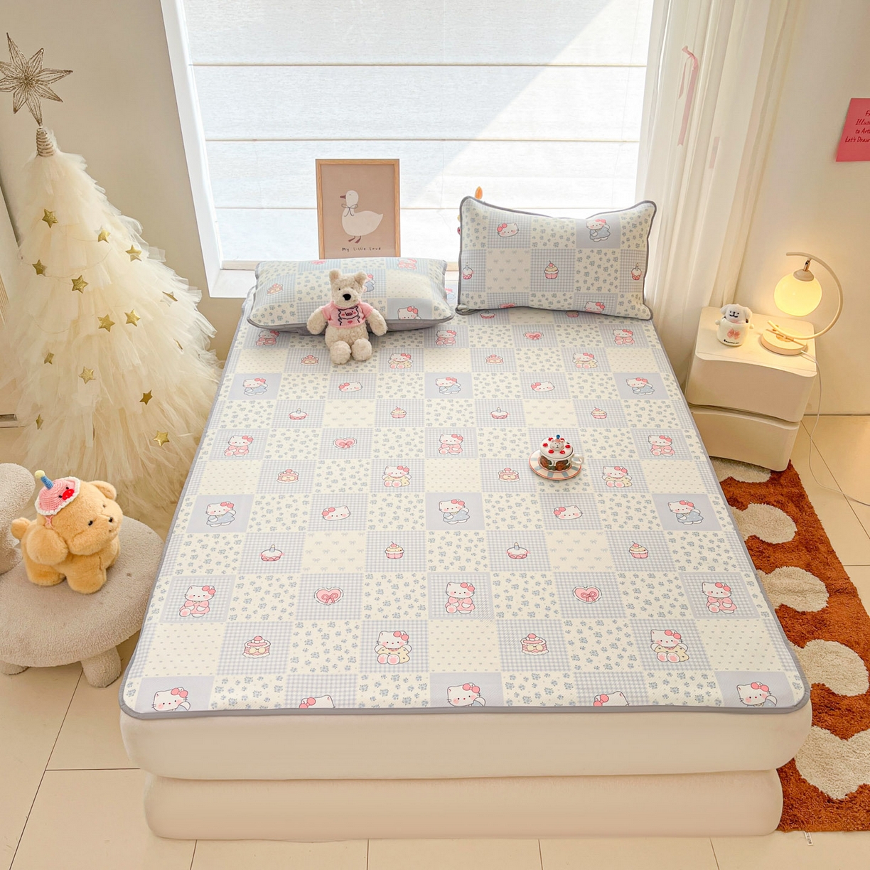 91家纺网 家纺一手货源 找家纺 川悦生活 2026新款凉感冰丝席大床小阪冰丝凉席 席小猫庄园