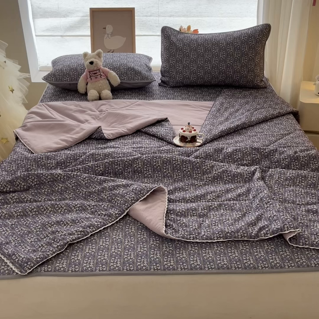 91家纺网 家纺一手货源 找家纺 川悦生活 2026新款凉感冰丝席大床小阪冰丝凉席 席小猫庄园