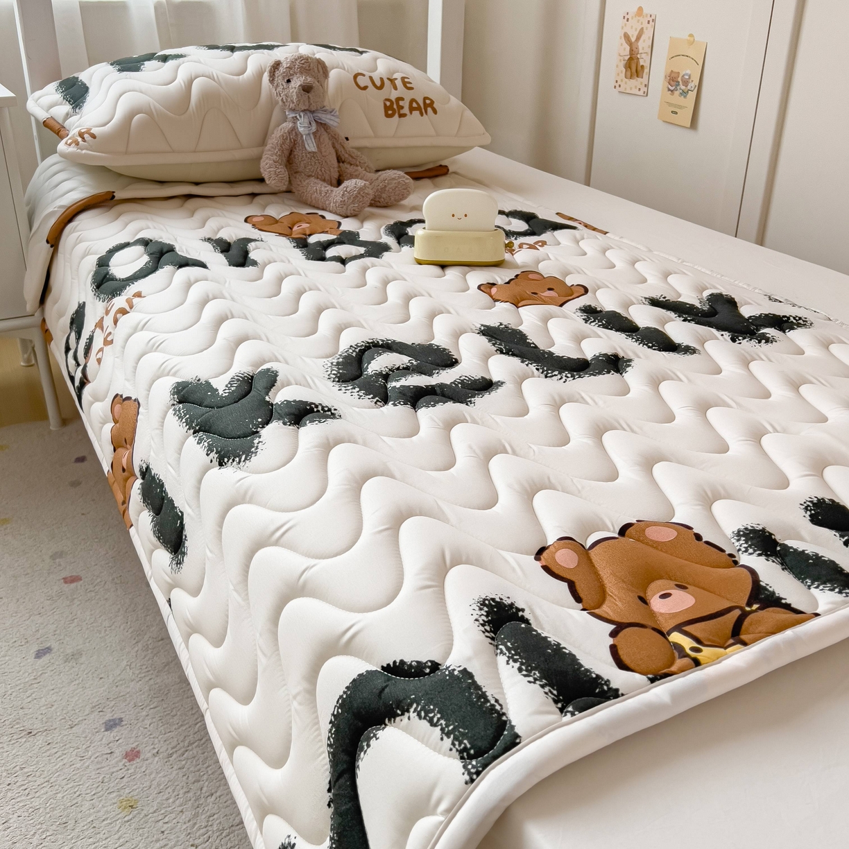 91家纺网 家纺一手货源 找家纺 （总）希廷顿 2026新款印花夹棉防水床垫学生款