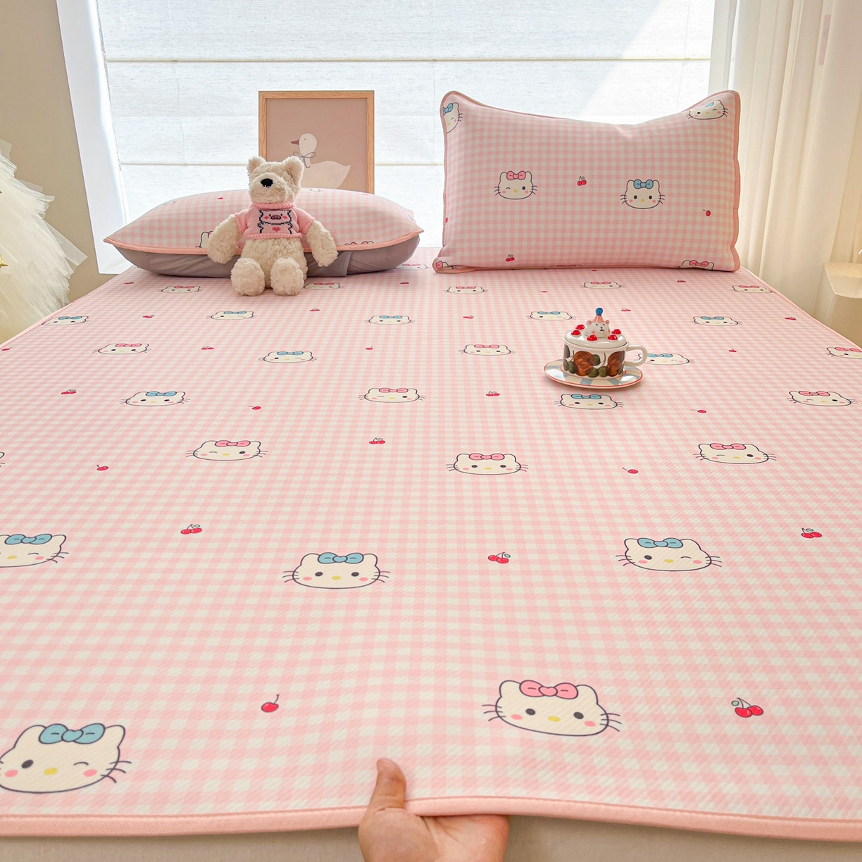 川悦生活 2026新款凉感冰丝席大床小阪冰丝凉席 席樱桃小奶喵