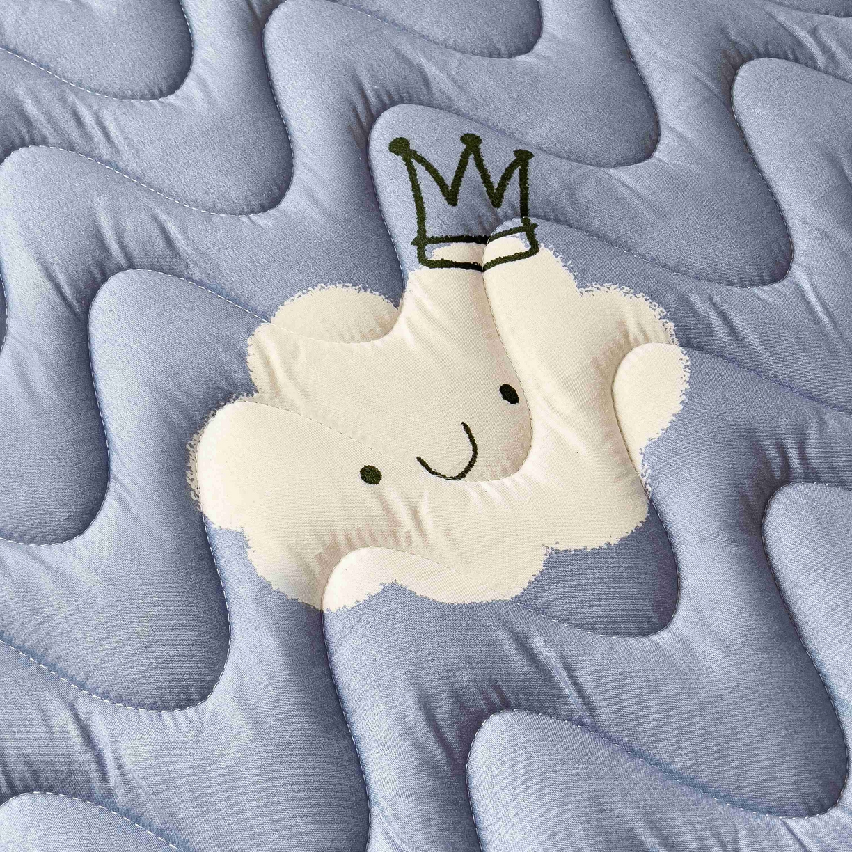 91家纺网 家纺一手货源 找家纺 希廷顿 2026新款印花夹棉防水床垫学生款 云之恋