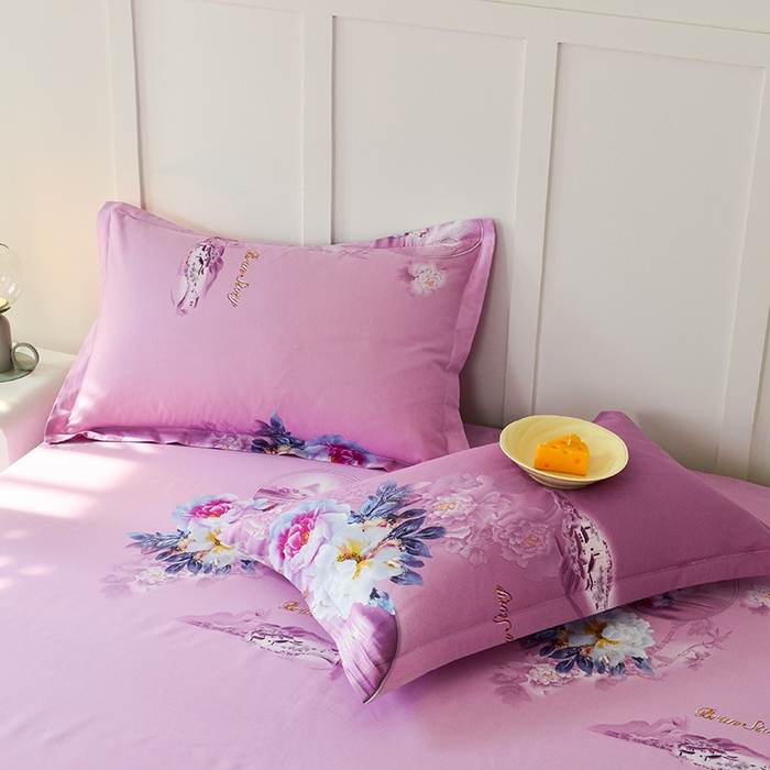 91家纺网 家纺一手货源 找家纺 登登 2024新款直播爆款清新风纯棉全棉三四件套 宁静