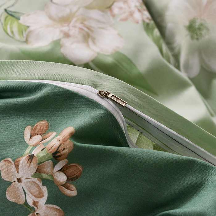 91家纺网 家纺一手货源 找家纺 登登 2024新款直播爆款清新风纯棉全棉三四件套 素雅