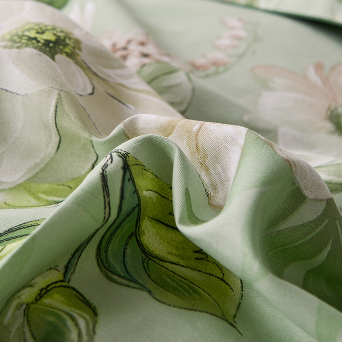 91家纺网 家纺一手货源 找家纺 登登 2024新款直播爆款清新风纯棉全棉三四件套 素雅