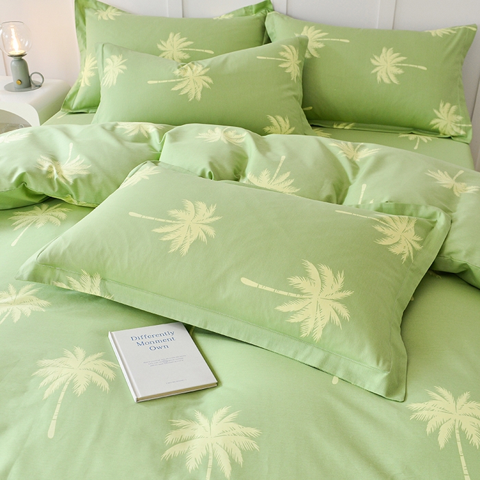 91家纺网 家纺一手货源 找家纺 登登 2024新款直播爆款清新风纯棉全棉三四件套 夏日心情