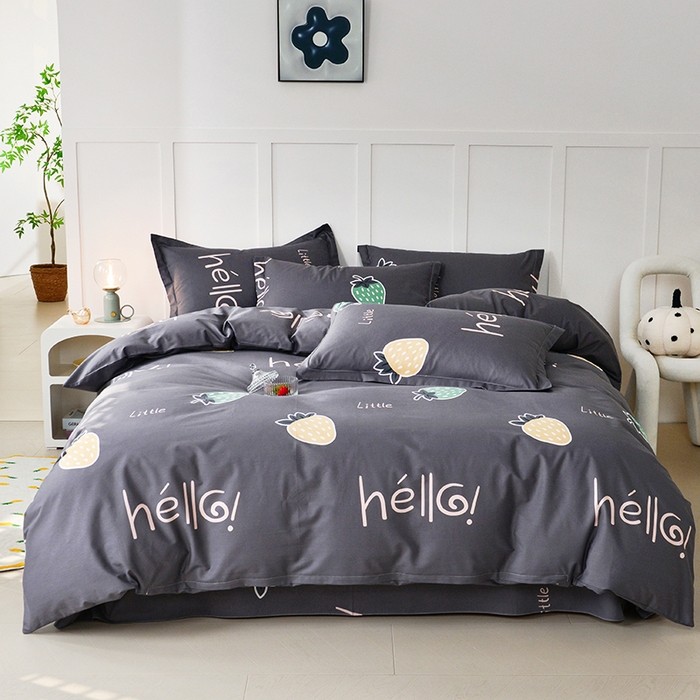 登登 2024新款直播爆款清新风纯棉全棉三四件套 小莓好