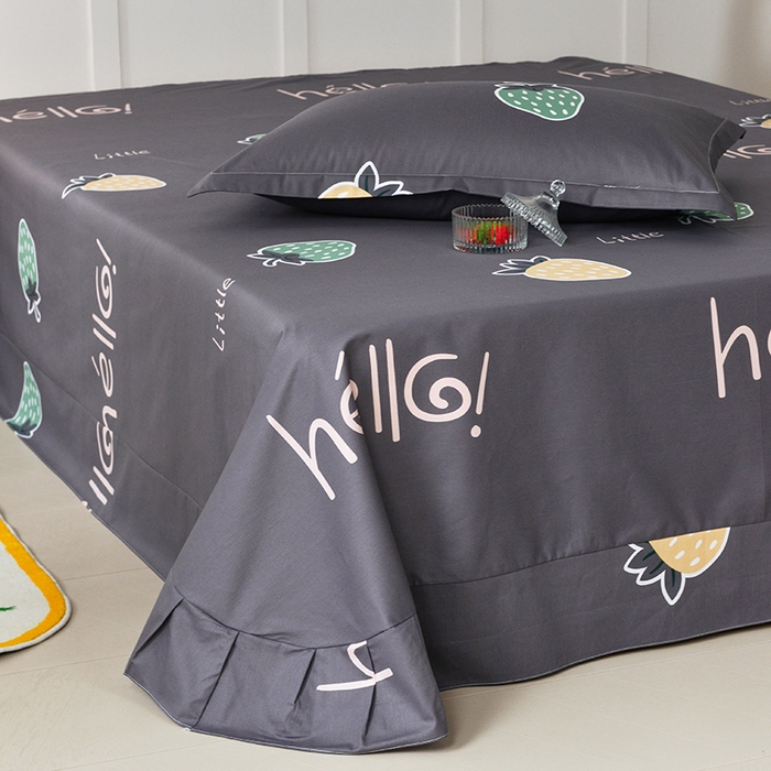 91家纺网 家纺一手货源 找家纺 登登 2024新款直播爆款清新风纯棉全棉三四件套 小莓好