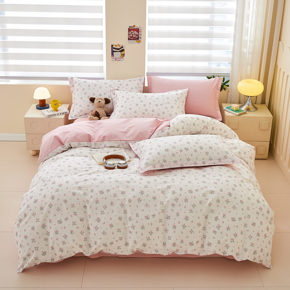 91家纺网 家纺一手货源 找家纺 （总）元元家居（元元被业） 2026新款全棉纯棉13372床盖款四件套-印花款