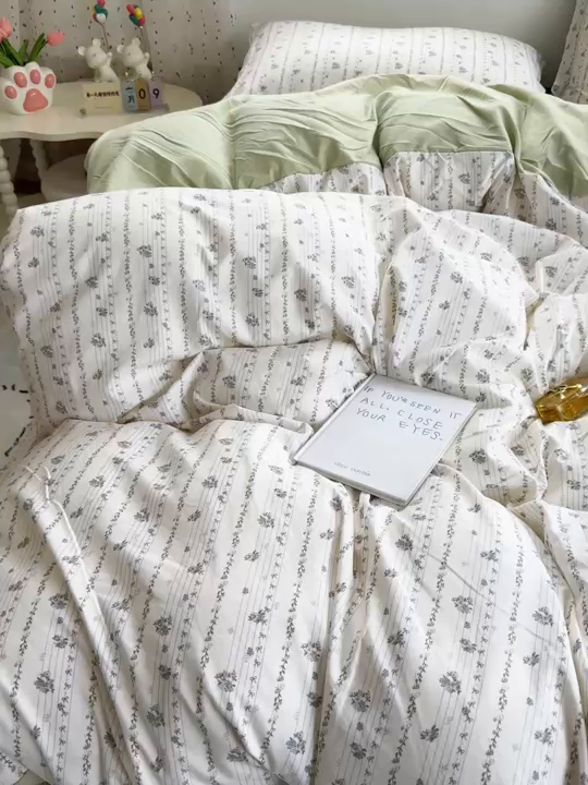 91家纺网 家纺一手货源 找家纺 花满路 2026新款床盖四件套 山野之藤