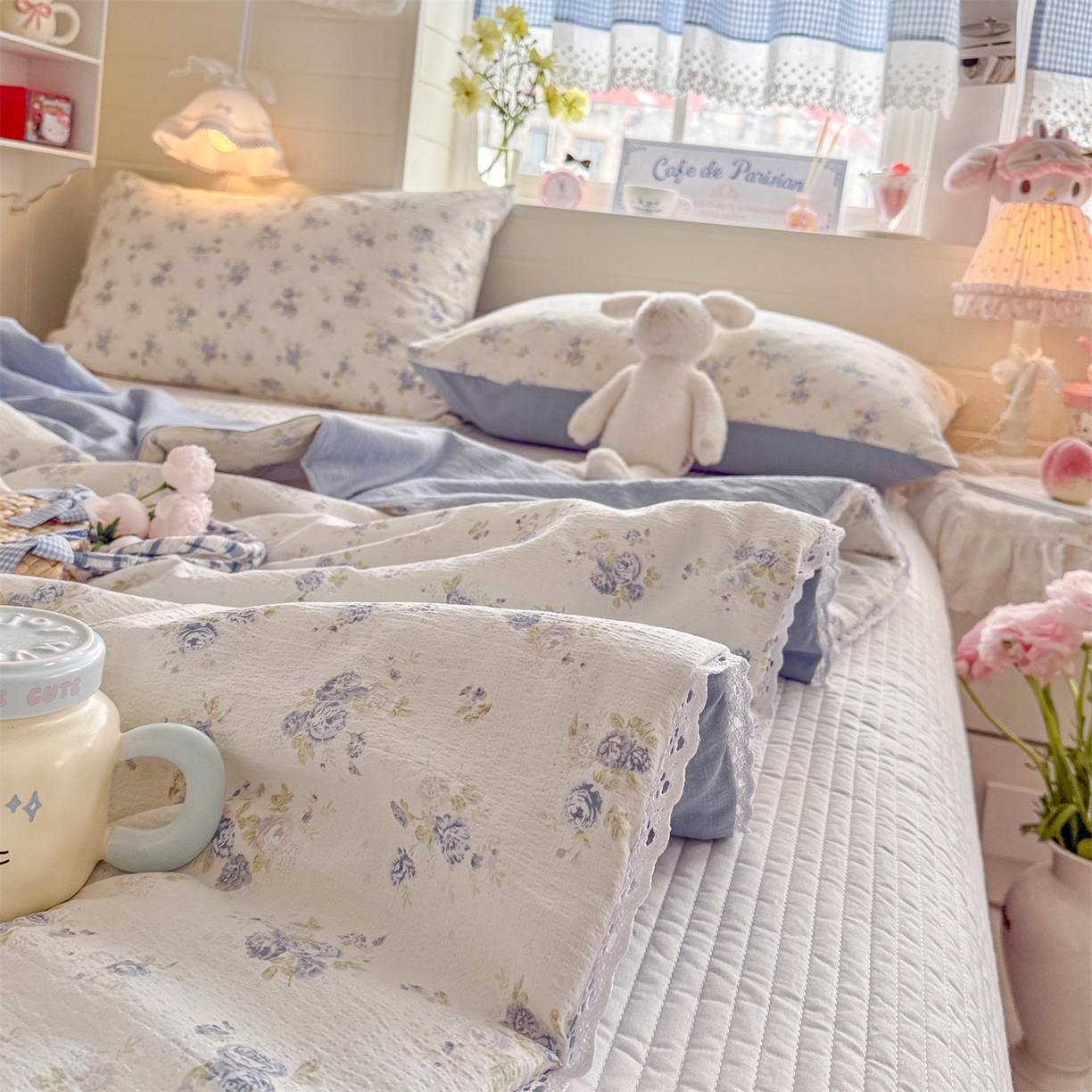 91家纺网 家纺一手货源 找家纺 名兮家居 2026新款亲肤A类皱皱纱夏被夏凉被空调被 兰香入梦