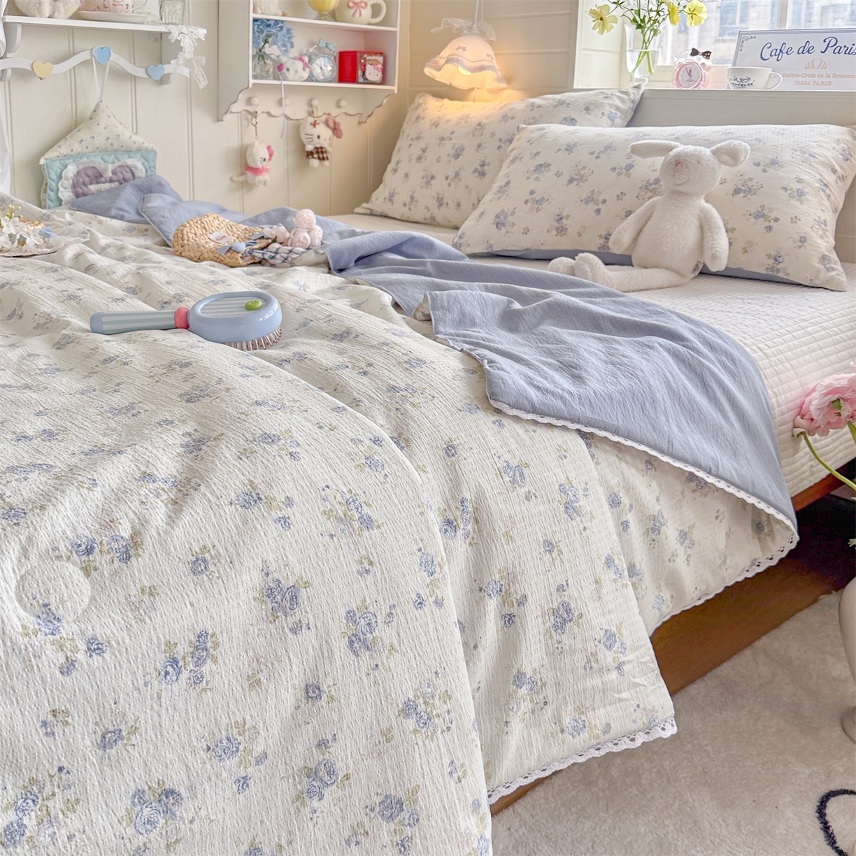 91家纺网 家纺一手货源 找家纺 名兮家居 2026新款亲肤A类皱皱纱夏被夏凉被空调被 兰香入梦