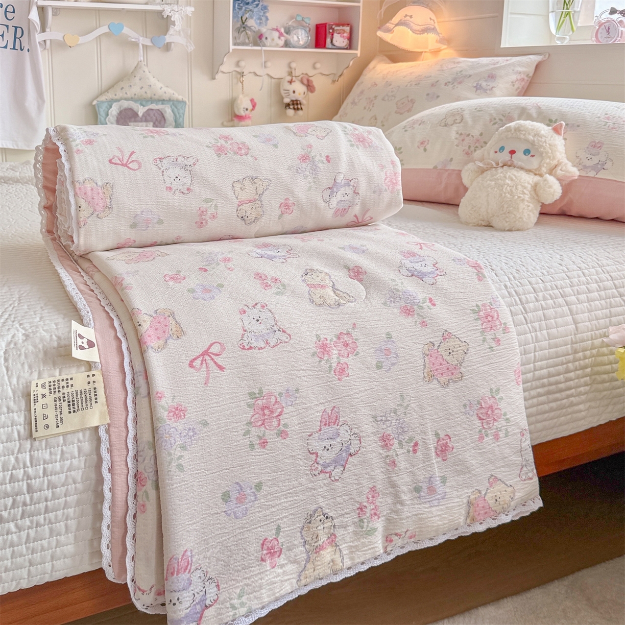 91家纺网 家纺一手货源 找家纺 名兮家居 2026新款亲肤A类皱皱纱夏被夏凉被空调被 美娜