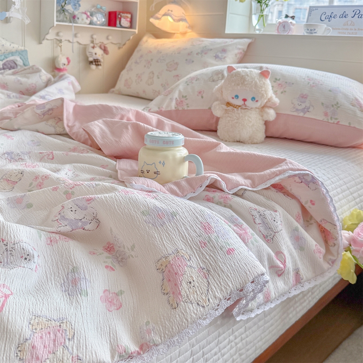 91家纺网 家纺一手货源 找家纺 名兮家居 2026新款亲肤A类皱皱纱夏被夏凉被空调被 美娜