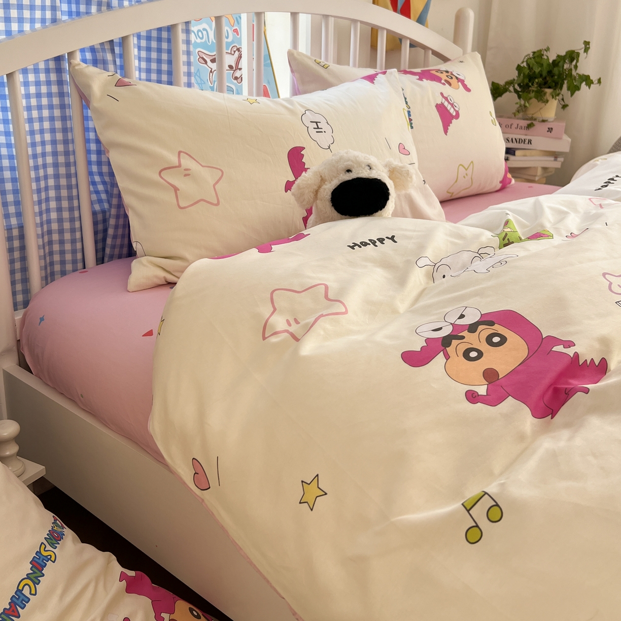 91家纺网 家纺一手货源 找家纺 （总）桃子家居 2026春夏新款蜡笔小新授权全棉纯棉印花卡通系列四件套