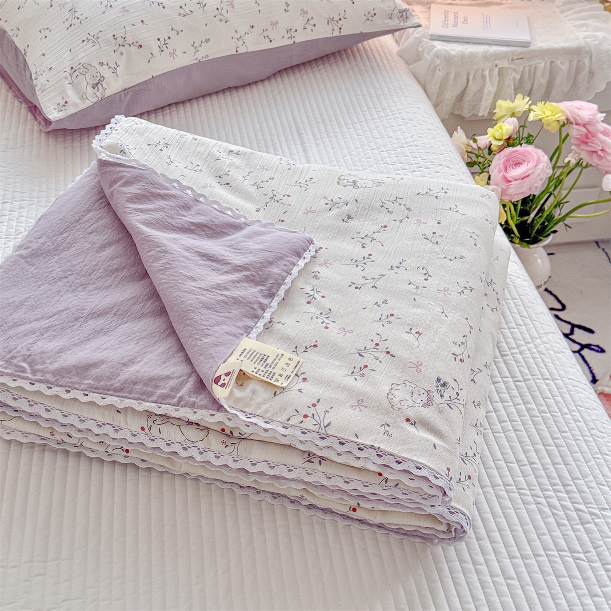 名兮家居 2026新款亲肤A类皱皱纱夏被夏凉被空调被 蜜芽兔